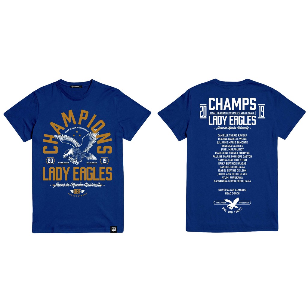 Get 3peat UAAP 2019 Champion Ateneo Blue Eagles Shirt For Free Shipping ...